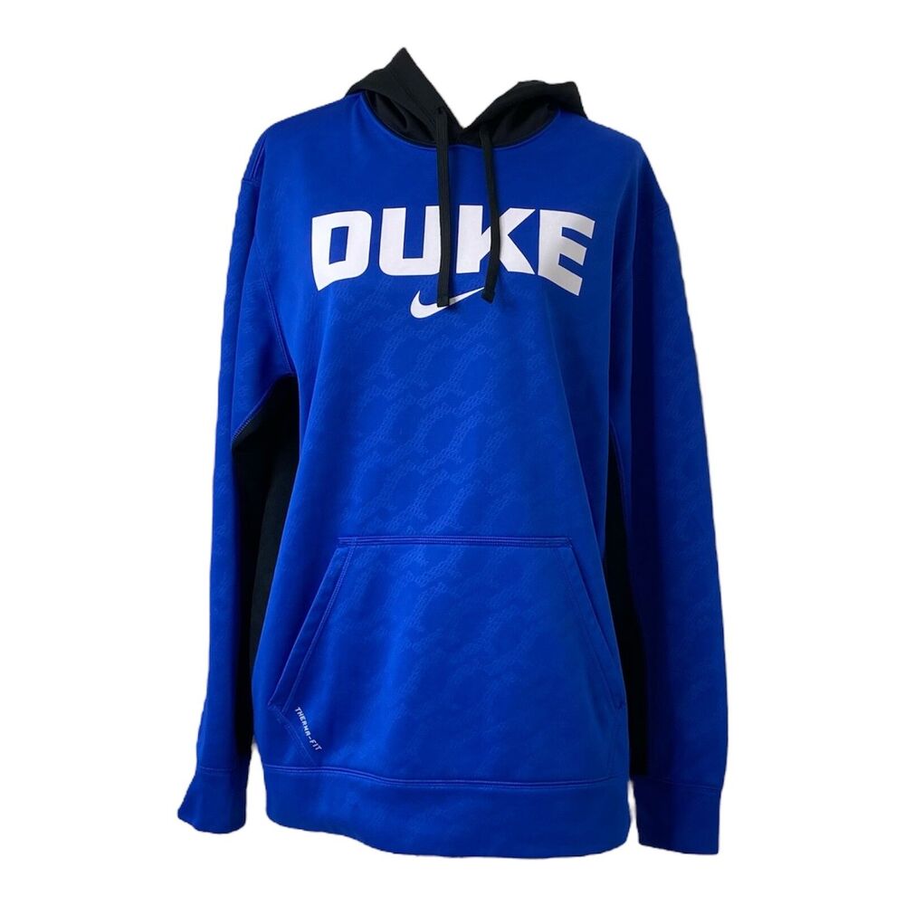 Duke University Men’s Large Hoodie Nike Therma-Fit Blue and Black Long Sleeve